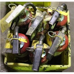 TOTE OF 6 FIRE EXTINGISHERS