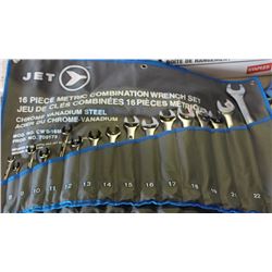 NEW JET 16PC METRIC COMBINATION WRENCH SET