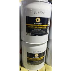 TWO 18L BARRELS OF KLONDIKE BRAKE PARTS CLEANER