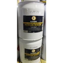 THREE 18L BARRELS OF KLONDIKE BRAKE PARTS CLEANER
