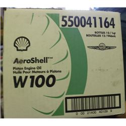 CASE OF 12 AEROSHELL PISTON ENGINE OIL W100