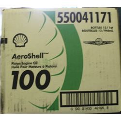 CASE OF 12 AEROSHELL PISTON ENGINE OIL W100