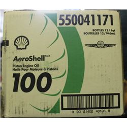 CASE OF 12 AEROSHELL PISTON ENGINE OIL W100