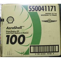 CASE OF 12 AEROSHELL PISTON ENGINE OIL W100