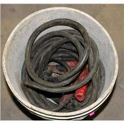 PAIL WITH HEAVY DUTY BOOSTER CABLES