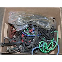 BOX OF ASSORTED BUNGEE CORDS