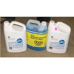 2 JUGS OF DIESEL EXHAUST FLUID & 1 JUG OF WIPER