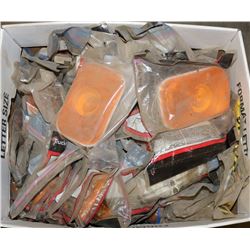 BOX OF VARIOUS NEW AMBER TRUCK/TRAILER  LIGHTS