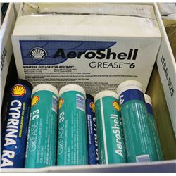BOX OF ASSORTED AEROSHELL GREASE