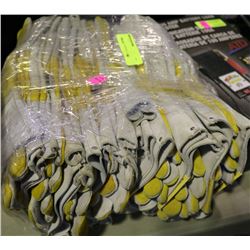 BUNDLE OF 16 NEW  LEATHER GAUNTLET WORK GLOVES