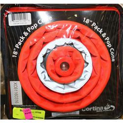 NEW CORTINA 18" FOUR PACK OF POP UP CONES