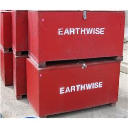 LOT OF 5 WOOD JOB BOXES