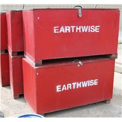 LOT OF 5 WOOD JOB BOXES