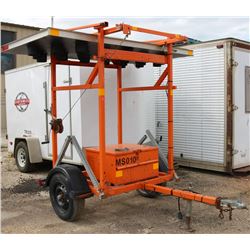 PORTABLE TRAILER, TRAFFIC DIRECTION LIGHT SIGN