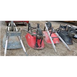 LOT OF 4 WHEEL BARROWS