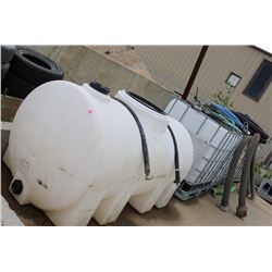 LOT OF 4 PLASTIC CONTAINERS WITH HOSES