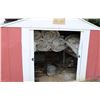 Image 1 : SHED & CONTENTS, INCLUDES TARPS, GROUND ROLLER &