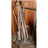 Image 1 : LOT OF SMALL SQUARE SHOVELS & RAKES