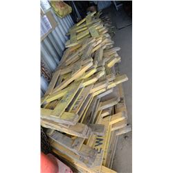 LARGE LOT OF SAWHORSE CONSTRUCTION BARRICADES