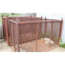 2 METAL BASKETS, 78" X 42" X 48"