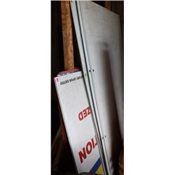 LOT OF CONSTRUCTION & HAZARD SIGNS