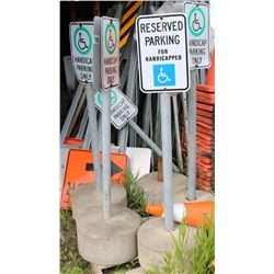 VARIOUS ROAD SIGNS & METAL STANDS
