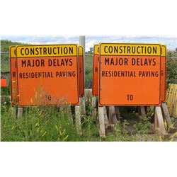 LOT OF 10 MAJOR DELAY SIGNS