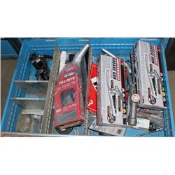 DRAWER WITH NEW GREASE GUNS, FILL-RITE NOZZLE &