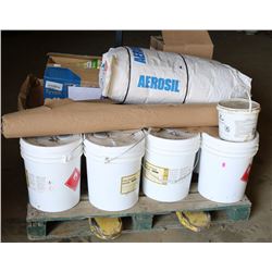 PALLET OF FIBREGLASS MATERIALS