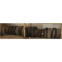 LARGE LOT OF VARIOUS SIZED TIRES