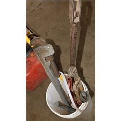 BUCKET OF VARIOUS TOOLS: INCLUDES CUTTERS,