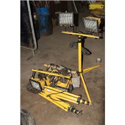 5 SETS OF WORK LIGHTS, SOME WITH STANDS
