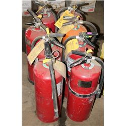LOT OF 8 LARGE FIRE EXTINGUISERS