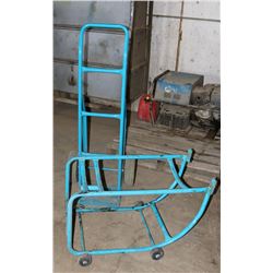 HAND TRUCK AND WHEELED BARREL STAND