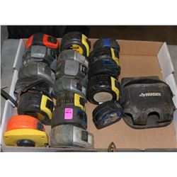 LOT OF ASSORTED MEASURING TAPES