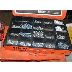 2 METAL BOXES OF MACHINE SCREWS