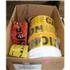 Image 1 : BOX OF CAUTION, DANGER & HI-VIS REFLECTIVE TAPES