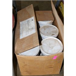 BOX OF 12 BUCKETS OF PIPE LUBRICANT