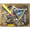 Image 1 : BOX OF HAMMERS AND VARIOUS TOOLS