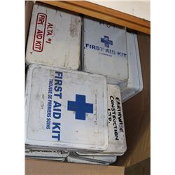 LARGE LOT OF METAL FIRST AID KITS