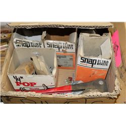 LOT OF RIVET TOOLS & RIVETS