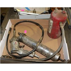 LOT OF 2 GREASE GUNS, 1 MANUAL & 1 AIR