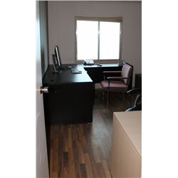 OFFICE #5: 2 DESKS, 2 CHAIRS, 2 MONITORS, & DESK