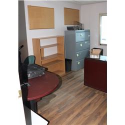 OFFICE #6: 2 DESKS, 2 CHAIRS, FILE CABINET SAFETY