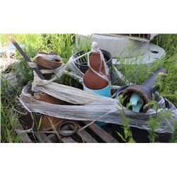 2 PALLETS OF MISC METAL, GATE VALVES & MORE