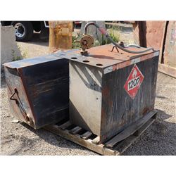 PAIR OF SLIP TANKS, WITH 1 PUMP