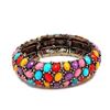 Image 1 : Multi-Color Easter Egg Bead Hinge Cuff Bangle Bracelet