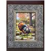 Image 1 : 20thc Signed Oil Painting, Hunt Scene, Turkey Gobbler