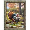 Image 2 : 20thc Signed Oil Painting, Hunt Scene, Turkey Gobbler