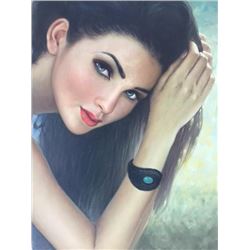 20thc Russian School, Brunette Beauty Oil Painting